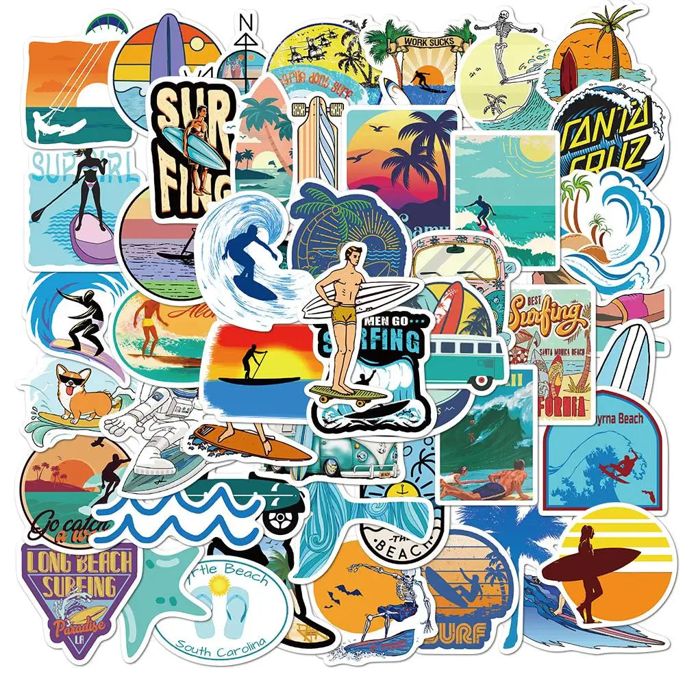 35/50/75PCS Cartoon Simple VSCO Girls Kawaii Stickers For Chidren Toy Waterproof Sticker to DIY Laptop Bicycle Helmet Car Decals (Online Order Only)