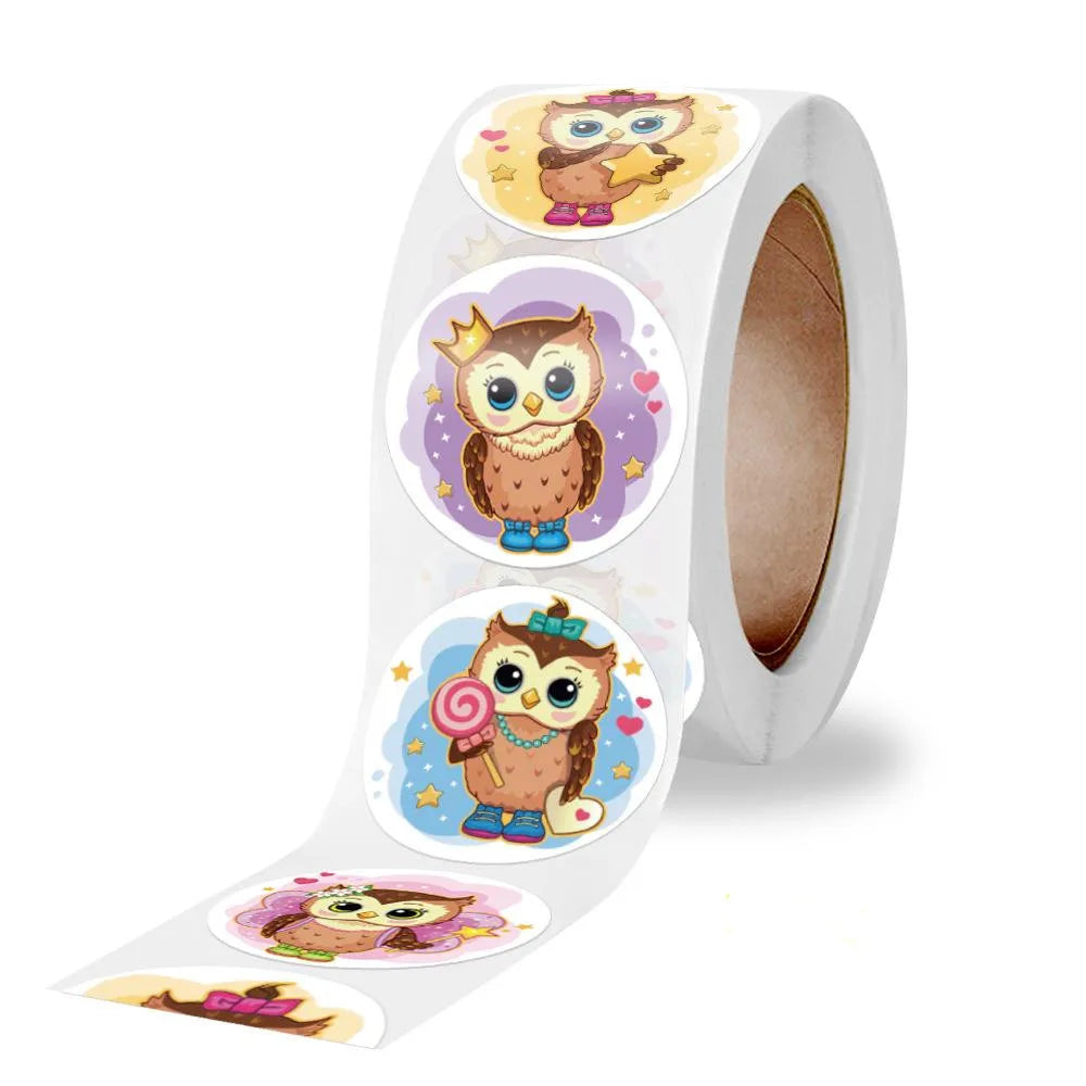 Zoo Animals Stickers For Kids Classic Toys StickerSchool Teacher Reward Sticker 4 Designs Pattern Owl (ONLINE ORDER ONLY)