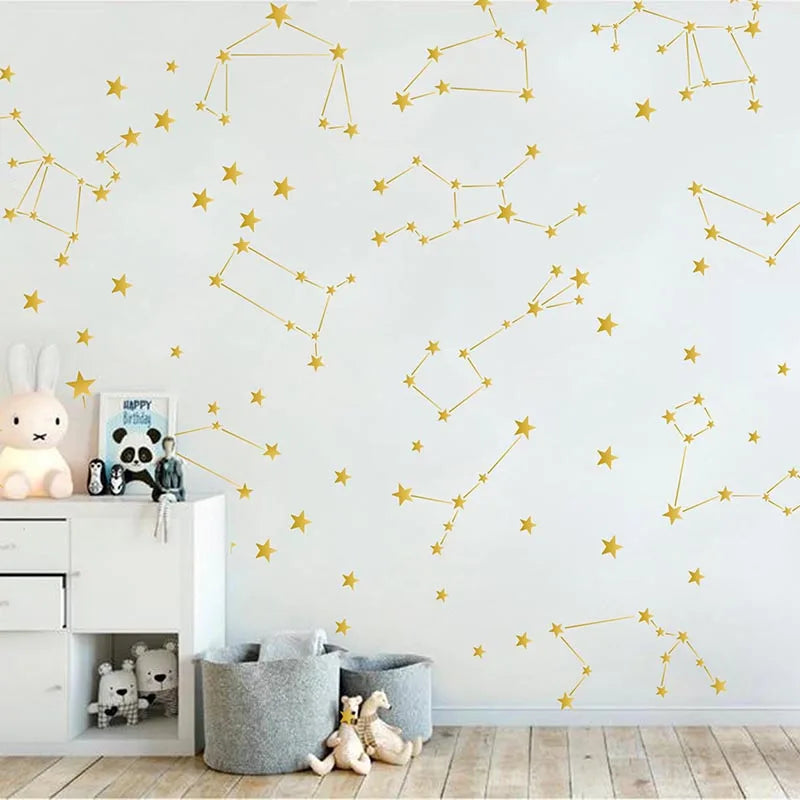 Zodiac Constellation Wall Decal Nursery Kids Room Decor (Online Order Only)