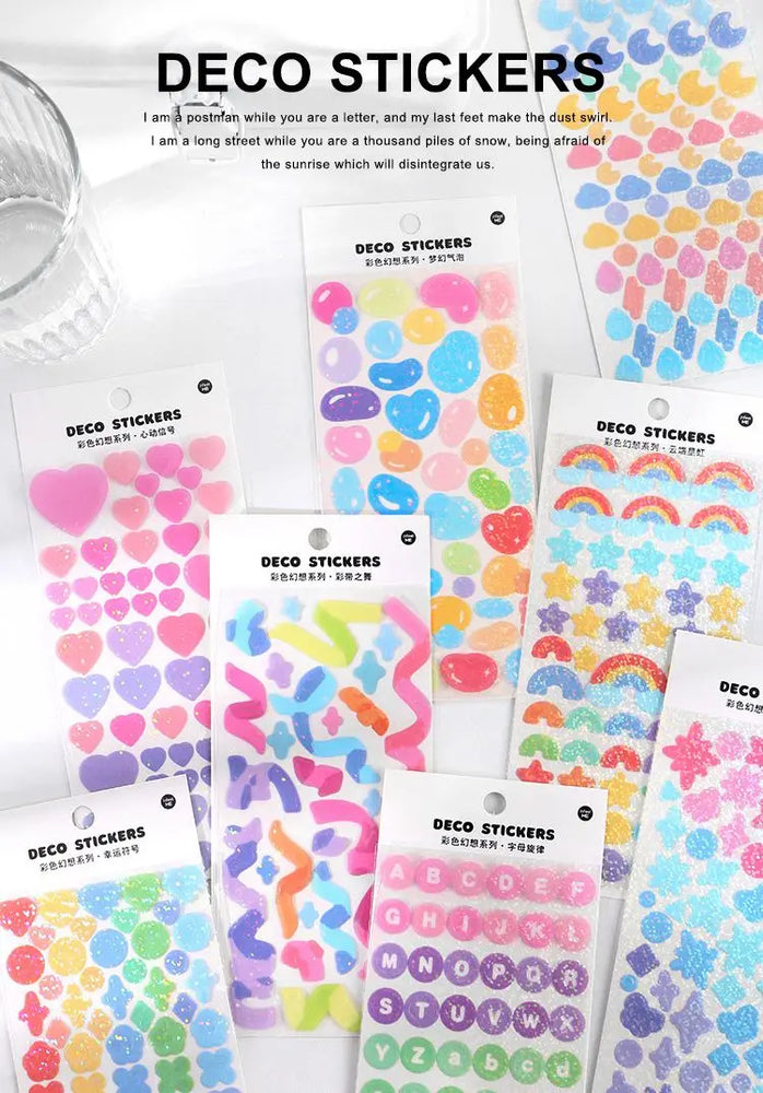 Colorful Fantasy Series Sticker Scrapbooking Decorative Sticker DIY Diary Album Stick Label INS Kawaii Stationery (ONLINE ORDER ONLY)
