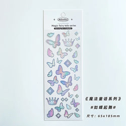 Cute Bubble Whale Bronzing Silver Sticker Aesthetics Decorative Scrapbooking Stickers School Supplies Diary Material Stickers (Online Order Only)