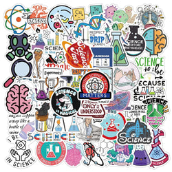 Science Lab Chemical Stickers - 10/30/50PCS PVC Decals for Fridge, Guitar, Laptop, Motorcycle, Luggage (Online Order Only)