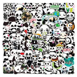 Cute Panda Stickers Waterproof Skateboard Suitcase Phone 10/30/50/100pcs (Online Order Only)