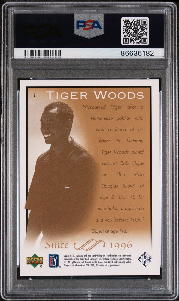 2003 UPPER DECK GOLF TIGER WOODS  #1 - PSA 10 (Online Order Only)
