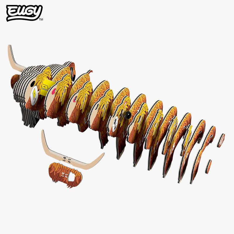 Highland Cow 3D Cardboard Model Kit Eugy (ONLINE ORDER ONLY)