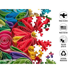 Holiday Quilling Art 1000 Piece Jigsaw Puzzle Springbok (ONLINE ORDER ONLY)