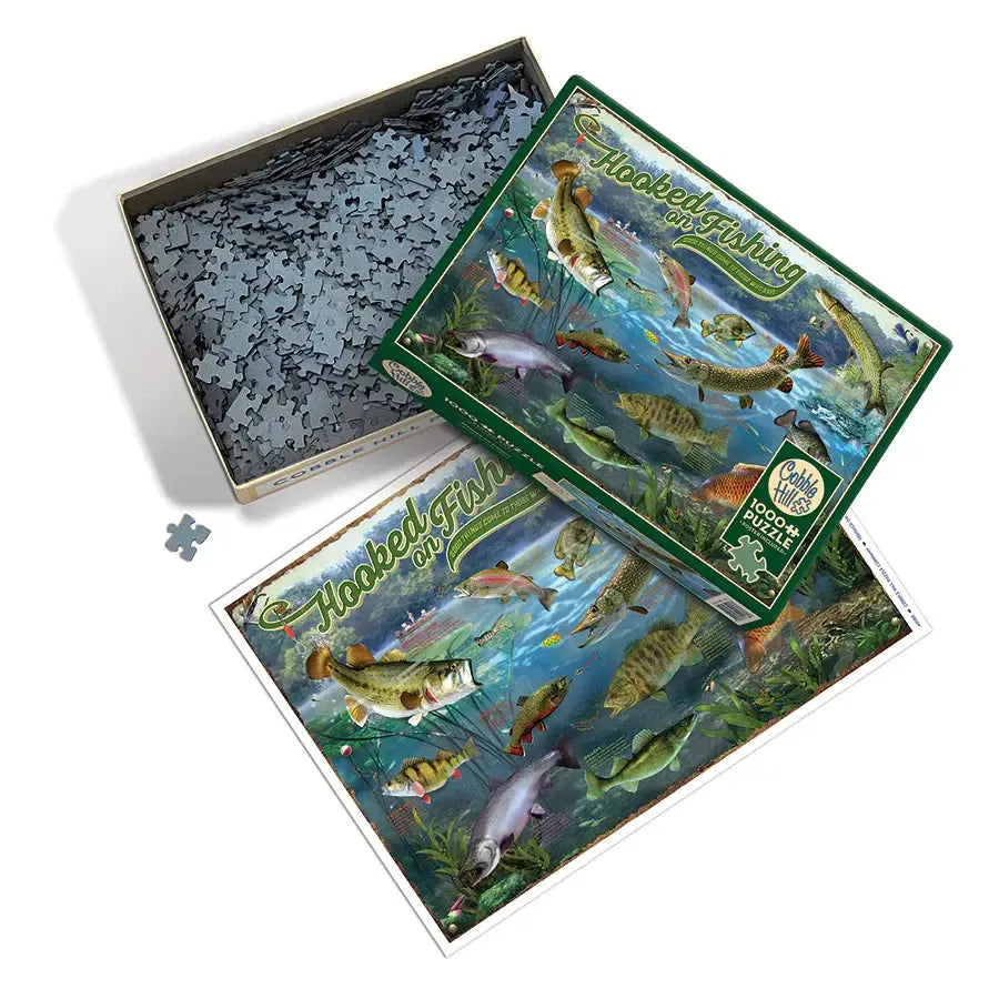 Hooked on Fishing 1000 Piece Jigsaw Puzzle Cobble Hill (ONLINE ORDER ONLY)