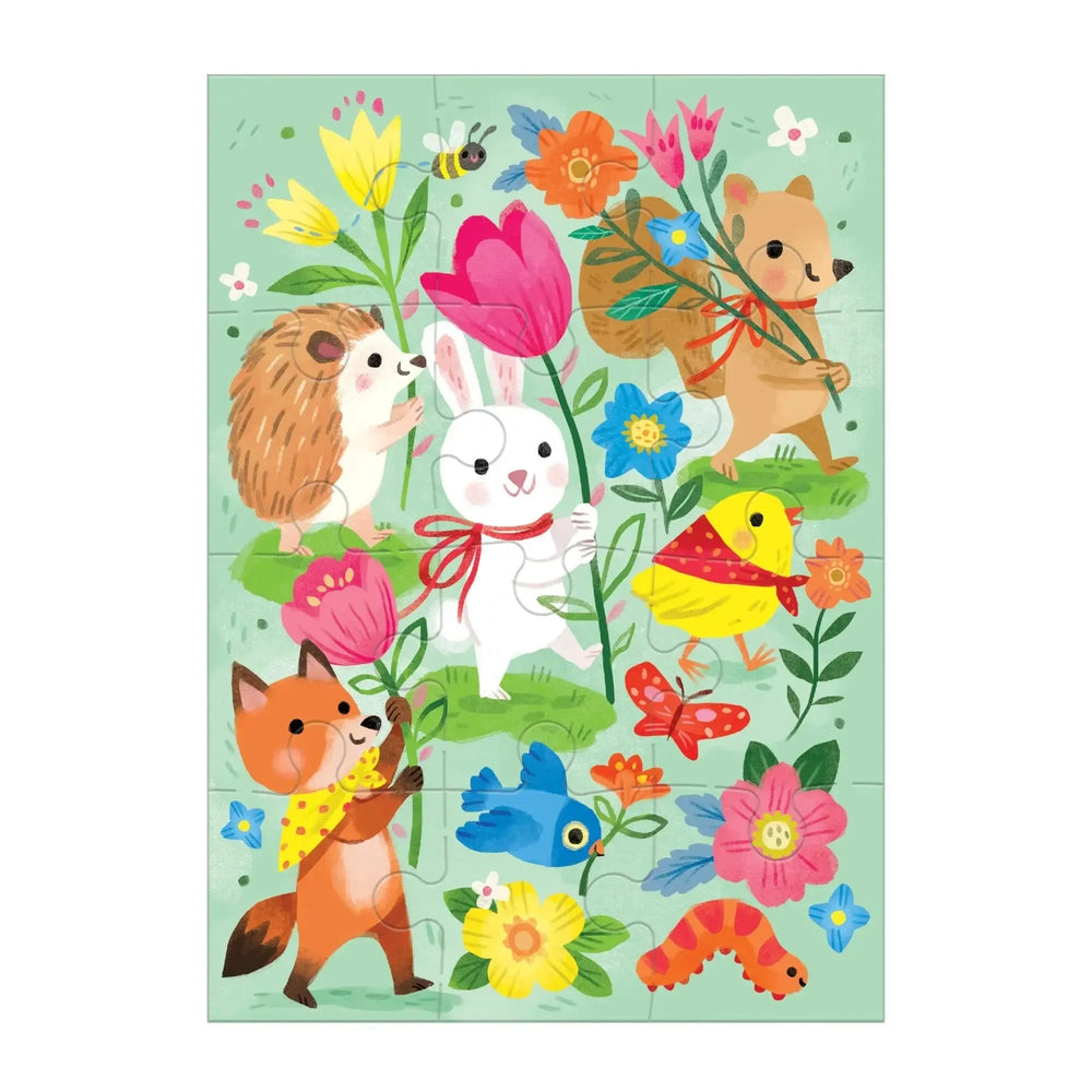Hoppy Easter Greeting Card 12 Piece Jigsaw Puzzle Mudpuppy (ONLINE ORDER ONLY)