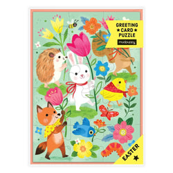 Hoppy Easter Greeting Card 12 Piece Jigsaw Puzzle Mudpuppy (ONLINE ORDER ONLY)