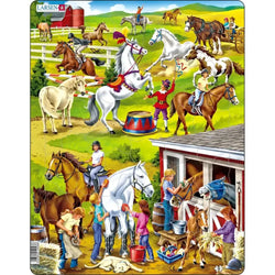 Horse Play & Care 50 Piece Tray Jigsaw Puzzle Larsen (ONLINE ORDER ONLY)