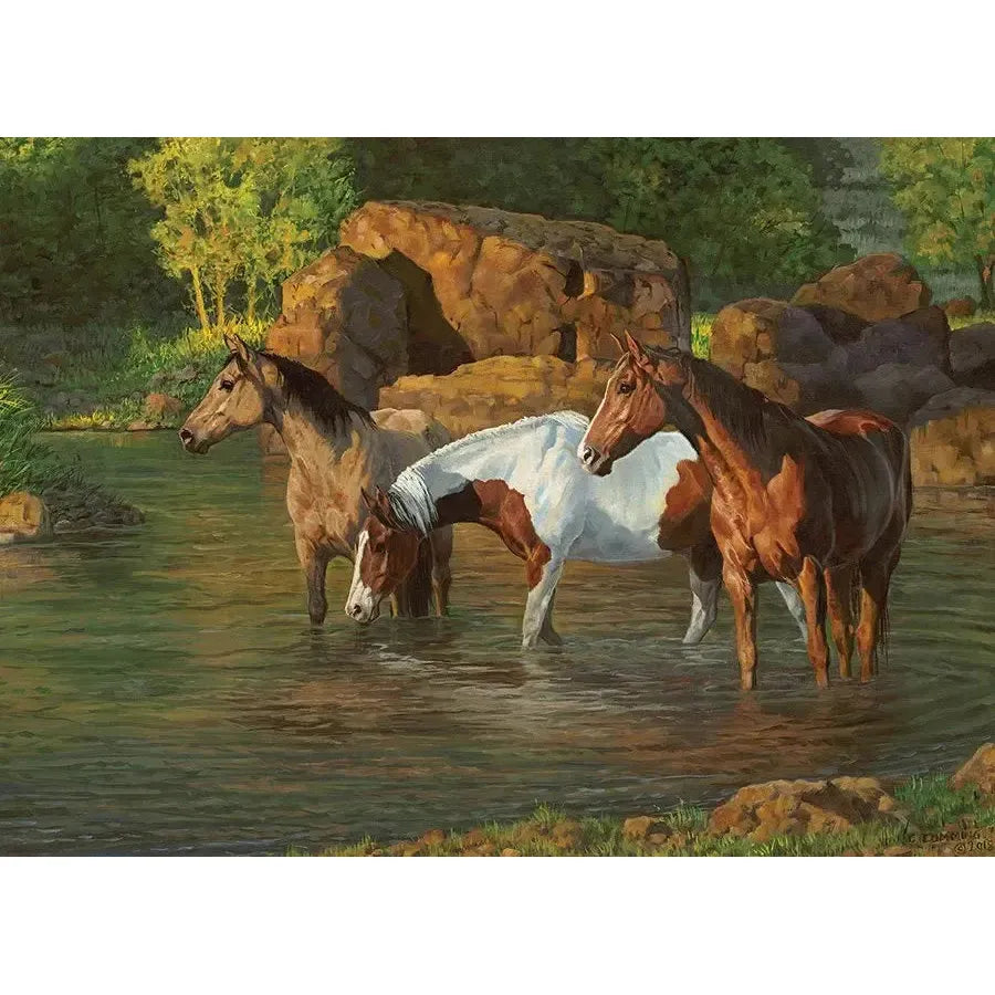 Horse Pond 500 Piece Jigsaw Puzzle Cobble Hill (ONLINE ORDER ONLY)