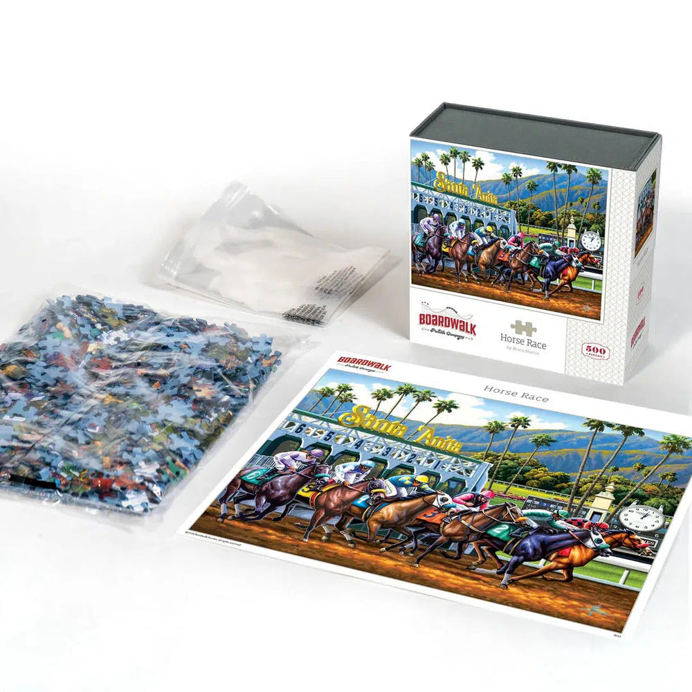 Horse Race 500 Piece Jigsaw Puzzle Boardwalk (ONLINE ORDER ONLY)