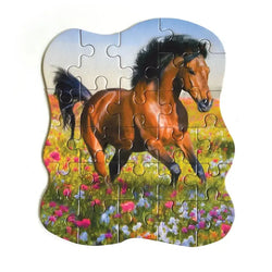 Horse in Meadow 24 Piece Mini Shaped Jigsaw Puzzle Paper House (ONLINE ORDER ONLY)