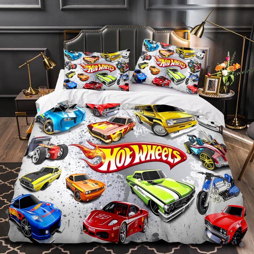 Hot Wheels Bedding Set Duvet Cover Bed Sets (Online Order Only)