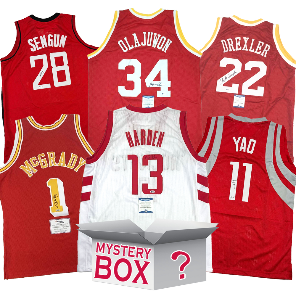 Autographed/Signed Houston Basketball Jersey Mystery Box with PSA JSA or Beckett COA