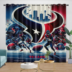 Houston Texans Curtains Blackout Window Drapes Room Decoration (Online Order Only)