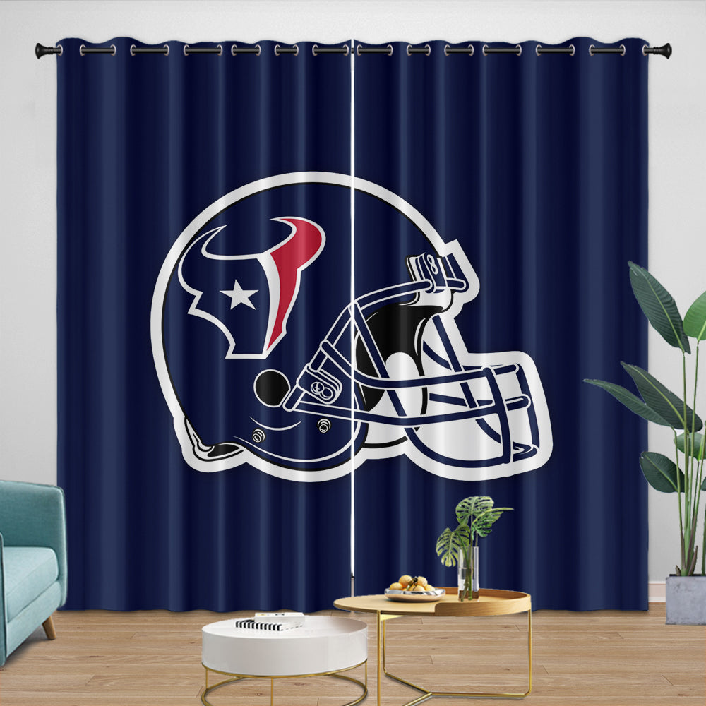 Houston Texans Curtains Blackout Window Drapes Room Decoration (Online Order Only)