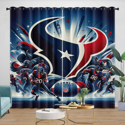 Houston Texans Curtains Blackout Window Drapes Room Decoration (Online Order Only)