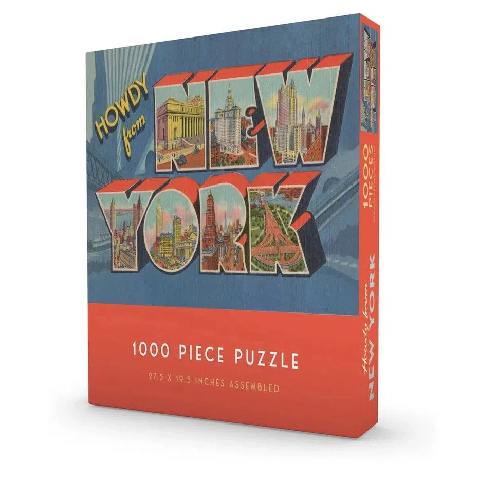 Howdy from New York 1000 Piece Jigsaw Puzzle Gibbs Smith (ONLINE ORDER ONLY)