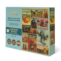 Howl if You Love Colorado 500 Piece Jigsaw Puzzle Whimsigo (ONLINE ORDER ONLY)