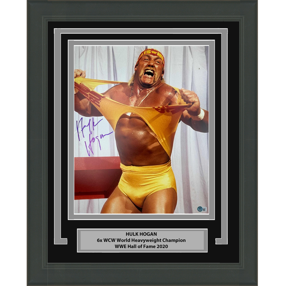 Framed Autographed/Signed Hulk Hogan 16x20 WWE WWF Hulkamania Wrestling Photo Beckett BAS COA #4