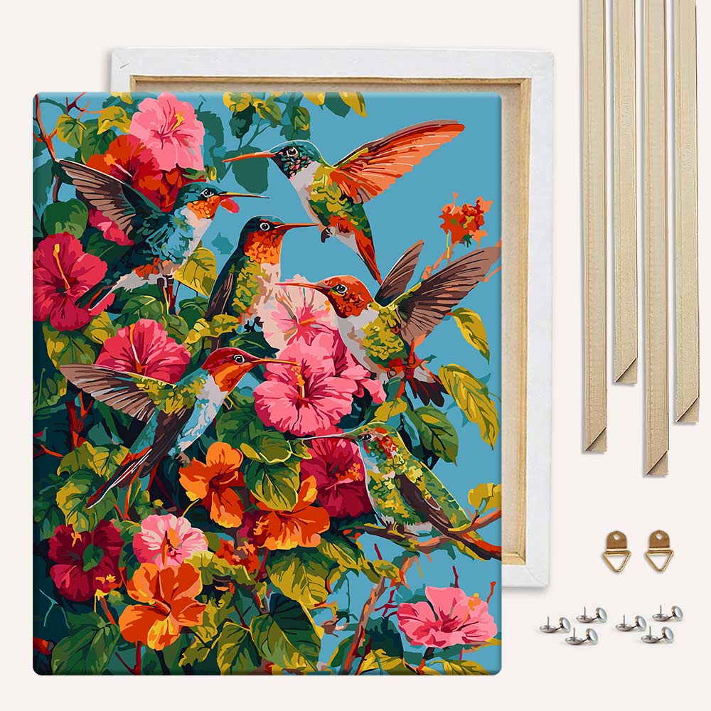 Hummingbird Garden - Paint By Numbers Kit
