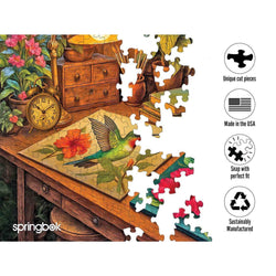 Hummingbirds & Hibiscus 1000 Piece Jigsaw Puzzle Springbok (ONLINE ORDER ONLY)