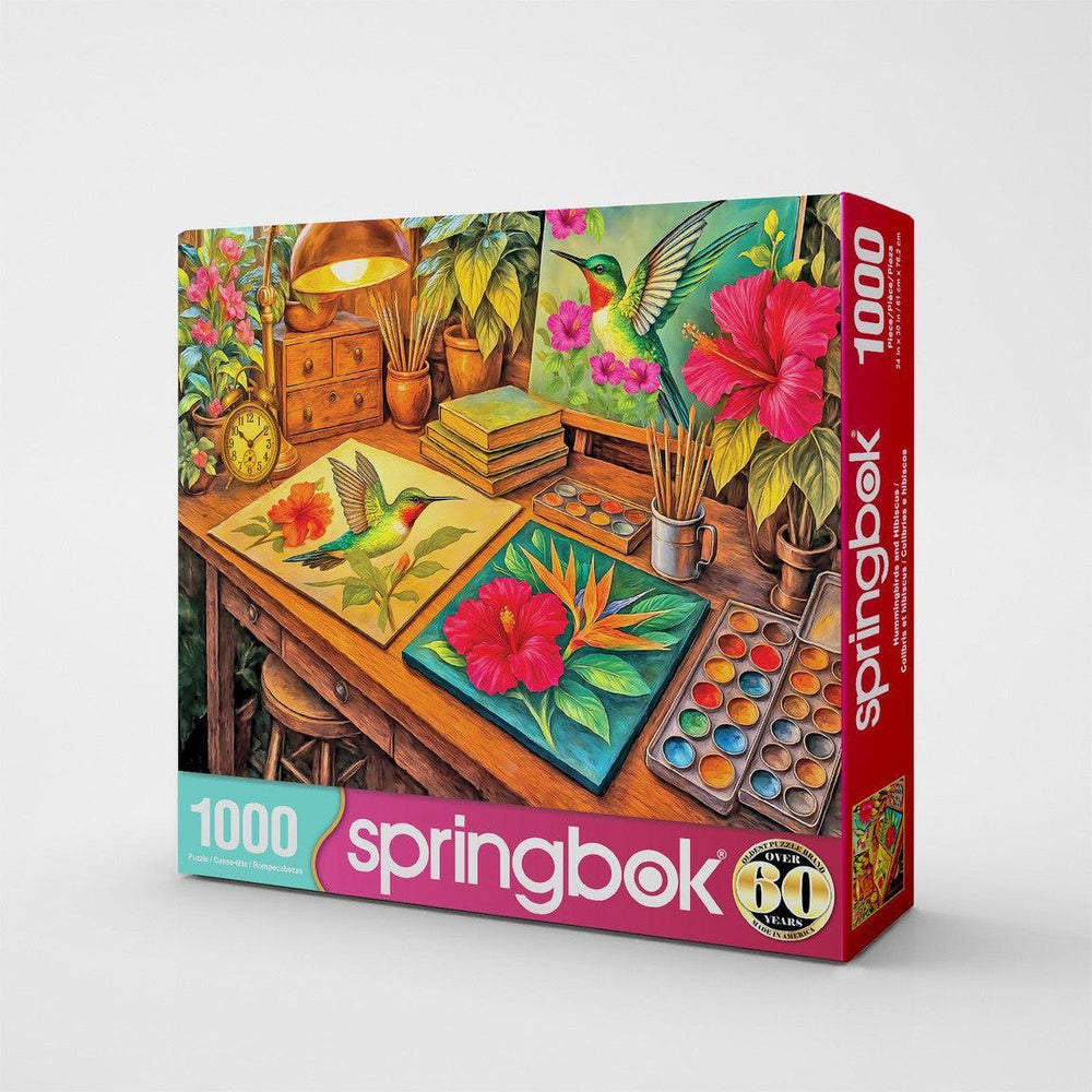 Hummingbirds & Hibiscus 1000 Piece Jigsaw Puzzle Springbok (ONLINE ORDER ONLY)