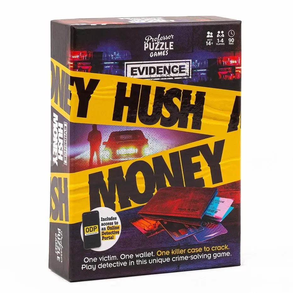 Hush Money - Digital Hybrid Detective Mystery Game - Professor Puzzle (ONLINE ORDER ONLY)