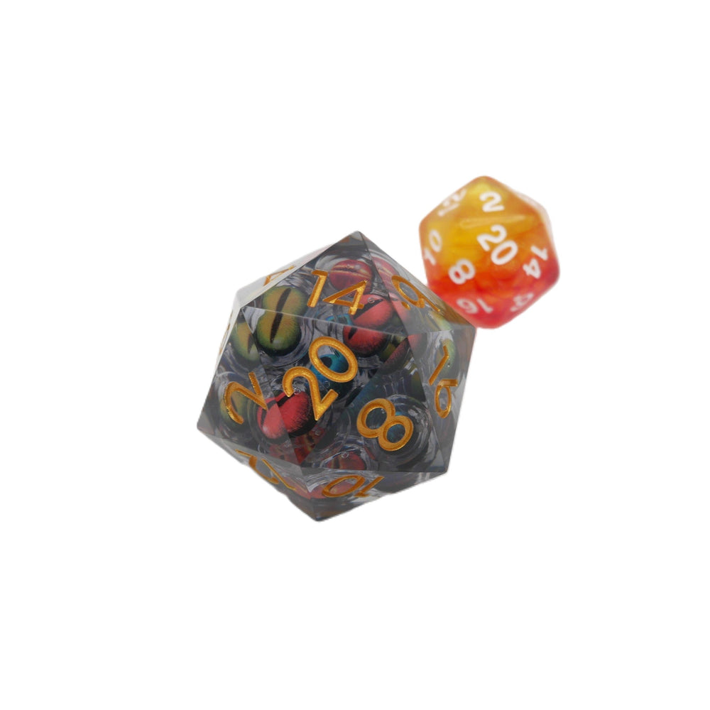 Hydra's Eyes | Giant D20 Moving Eye DnD Dice | Acrylic RPG Gaming Dice (ONLINE ORDER ONLY)
