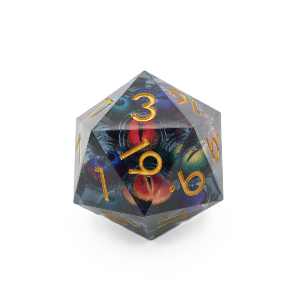 Hydra's Eyes | Giant D20 Moving Eye DnD Dice | Acrylic RPG Gaming Dice (ONLINE ORDER ONLY)