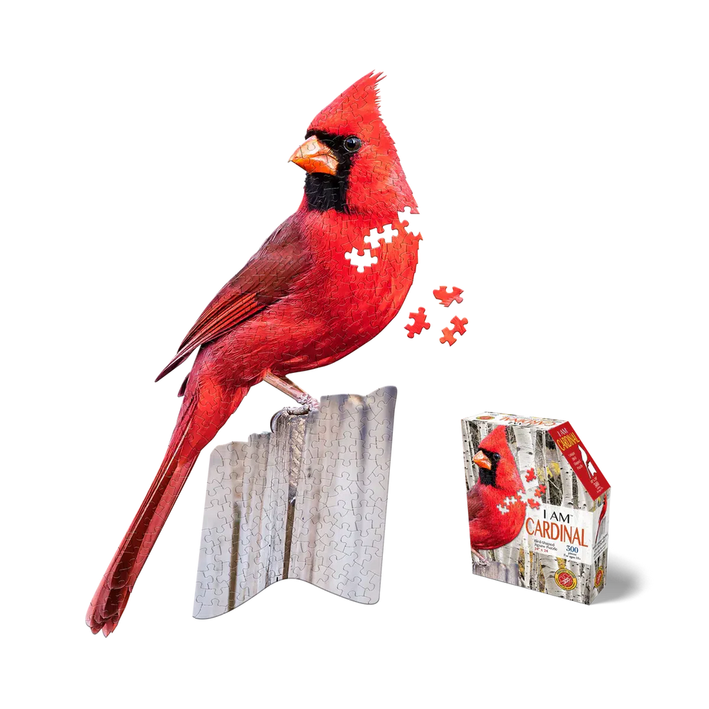 I Am Cardinal 300 Piece Bird Shaped Jigsaw Puzzle Madd Capp (ONLINE ORDER ONLY)