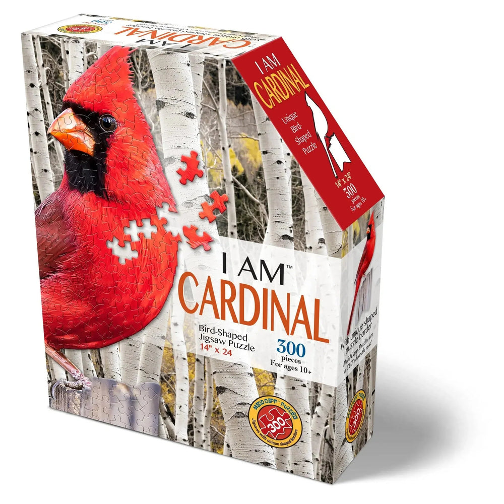I Am Cardinal 300 Piece Bird Shaped Jigsaw Puzzle Madd Capp (ONLINE ORDER ONLY)