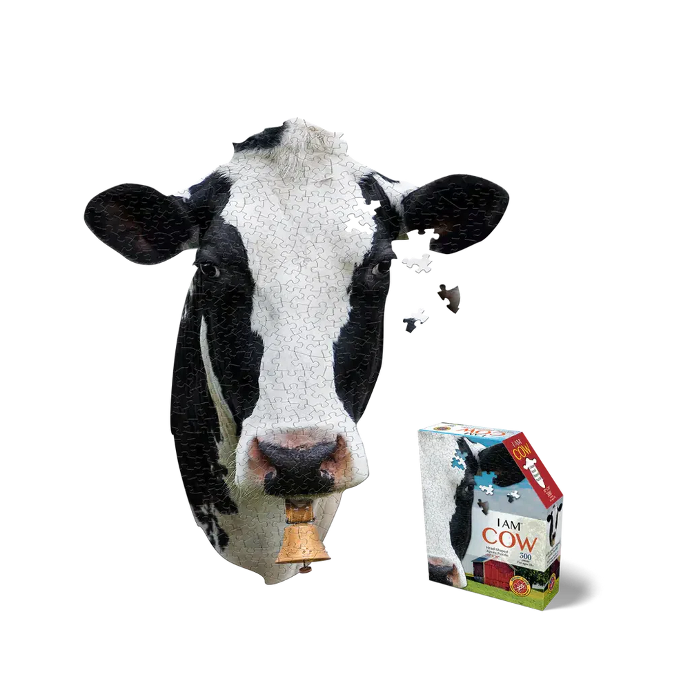 I Am Cow 300 Piece Head Shaped Jigsaw Puzzle Madd Capp