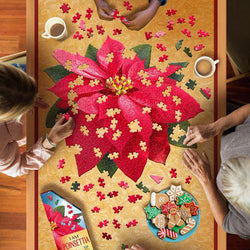 I Am Poinsettia 350 Piece Floral Shaped Jigsaw Puzzle Madd Capp (ONLINE ORDER ONLY)