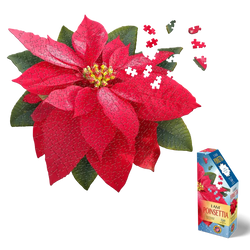 I Am Poinsettia 350 Piece Floral Shaped Jigsaw Puzzle Madd Capp (ONLINE ORDER ONLY)