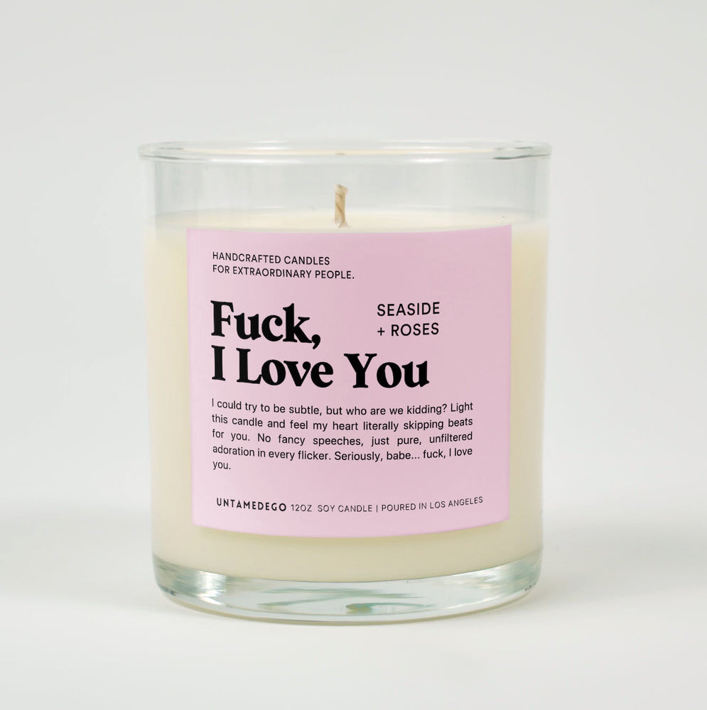 Fuck I Love You Glass Candle (ONLINE ORDER ONLY)