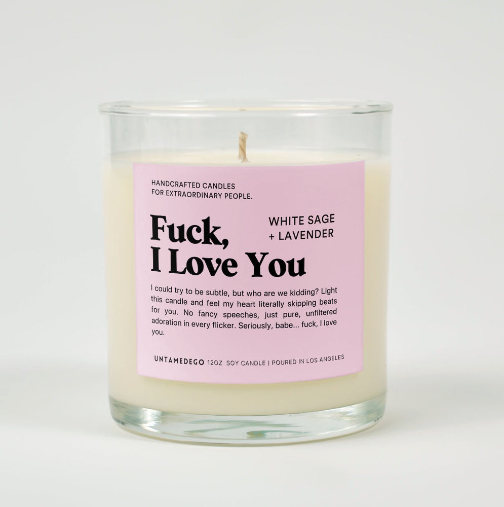 Fuck I Love You Glass Candle (ONLINE ORDER ONLY)