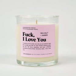 Fuck I Love You Glass Candle (ONLINE ORDER ONLY)