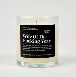 Wife Of The Fucking Year Glass Candle (ONLINE ORDER ONLY)