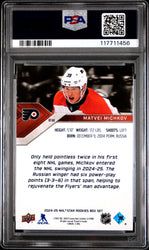 Graded 2024 Upper Deck Star Rookie Matvei Michkov #15 Box Set Rookie RC Hockey Card PSA 8 Near Mint (ONLINE ORDER ONLY)