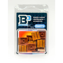 Dark Hardwood Tile Part Pack (20 Tiles) made with LEGO parts - B3 Customs (Online Order Only)