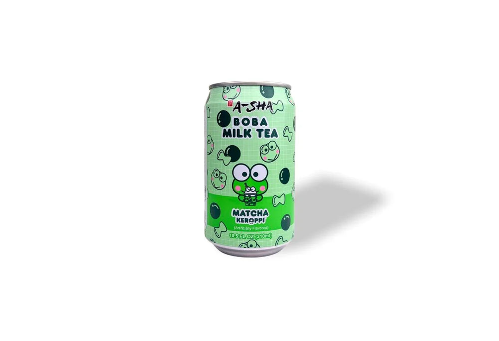 Asha Keroppi Matcha Boba Milk Tea 10.5oz - Taiwan (ONLINE ORDER ONLY)