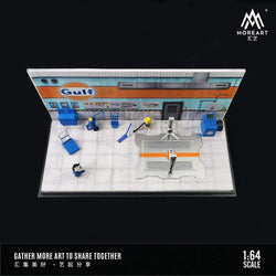 MoreArt AutoMobile Repair Workshop GULF Style 1:64 (ONLINE ORDER ONLY)