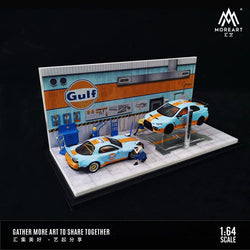 MoreArt AutoMobile Repair Workshop GULF Style 1:64 (ONLINE ORDER ONLY)