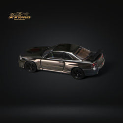 Street Weapon Skyline GT-R R34 V-SPEC-II Chrome 1:64