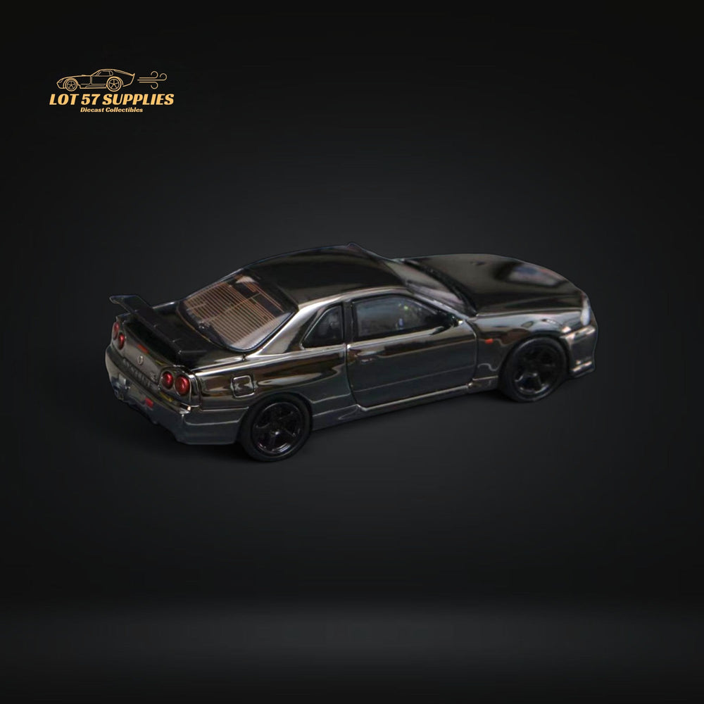 Street Weapon Skyline GT-R R34 V-SPEC-II Chrome 1:64