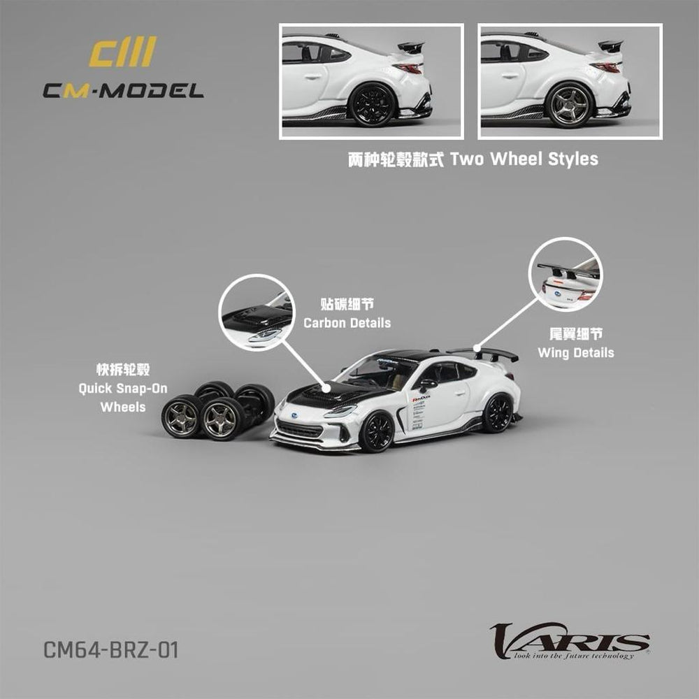 CM Model Subaru BRZ Varis BRZ ARISING-1 in White 1:64 CM64-BRZ-01 (ONLINE ORDER ONLY)