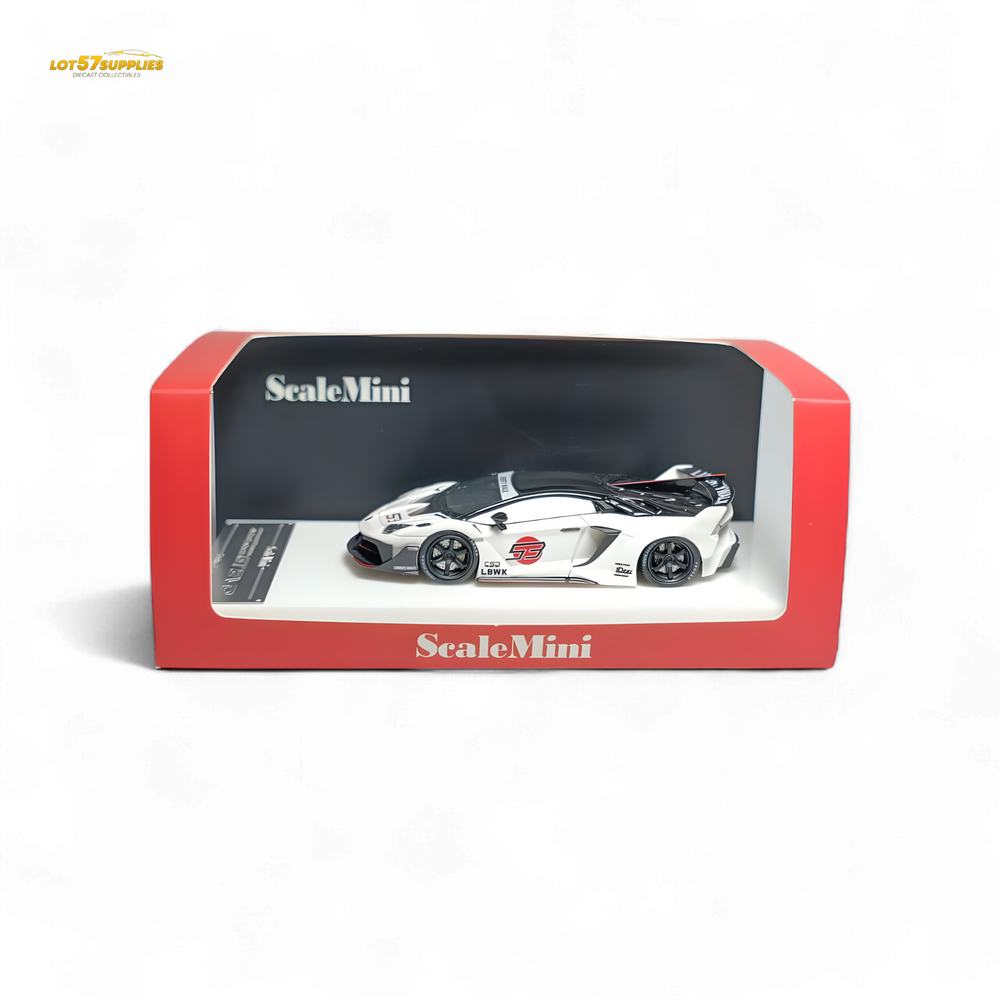 ScaleMini Lamborghini Aventador GT EVO LBWK LB-Silhouette Works in White Limited to 499 Pcs 1:64 Resin (ONLINE ORDER ONLY)