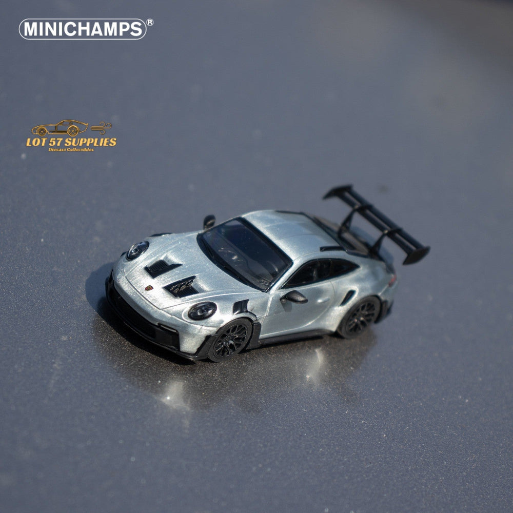 Minichamps X CLDC Exclusive Porsche 911 GT3 RS in Raw Silver English Magazine Version 1:64 (MAGAZINE INCLUDED) (ONLINE ORDER ONLY)